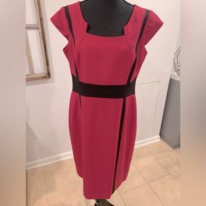 Geometric Hot Pink Dress by Tahari